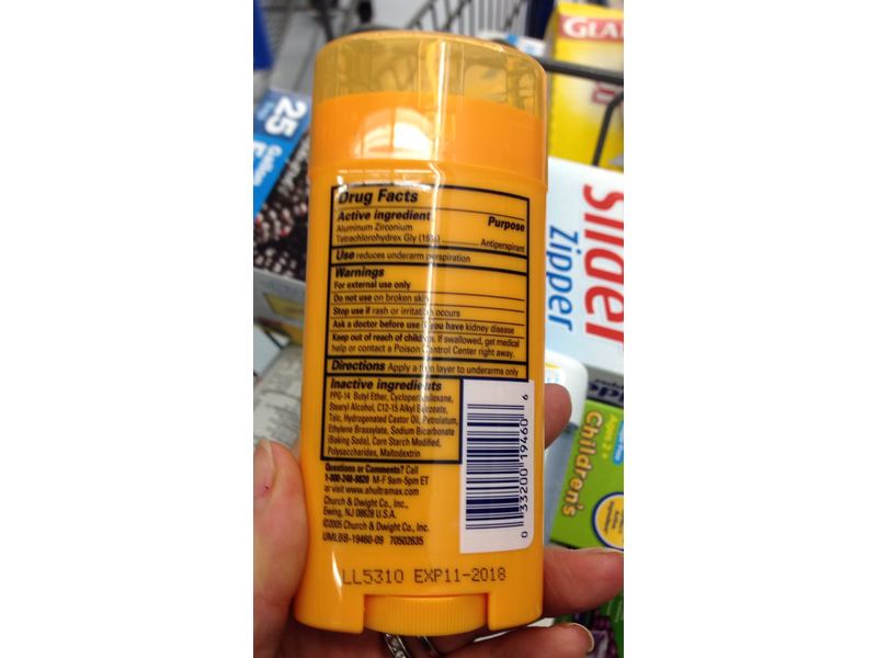 Arm & Hammer Ultra Max Invisible Solid & Anti-Perspirant Deodorant - Unscented, 2.60 Ounce