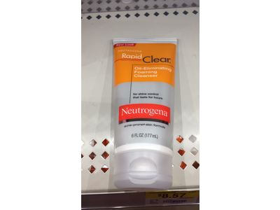 neutrogena rapid clear oil removing foaming cleanser