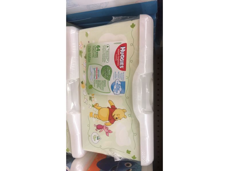 Huggies Natural Care Baby Wipes, Aloe And Vitamin E, Unscented, 64 wipes