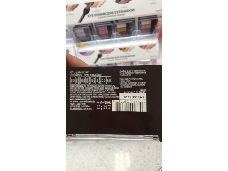 CoverGirl Trunaked Eyeshadow Palette, 810 Goldens, 0.23 oz/6.5 g