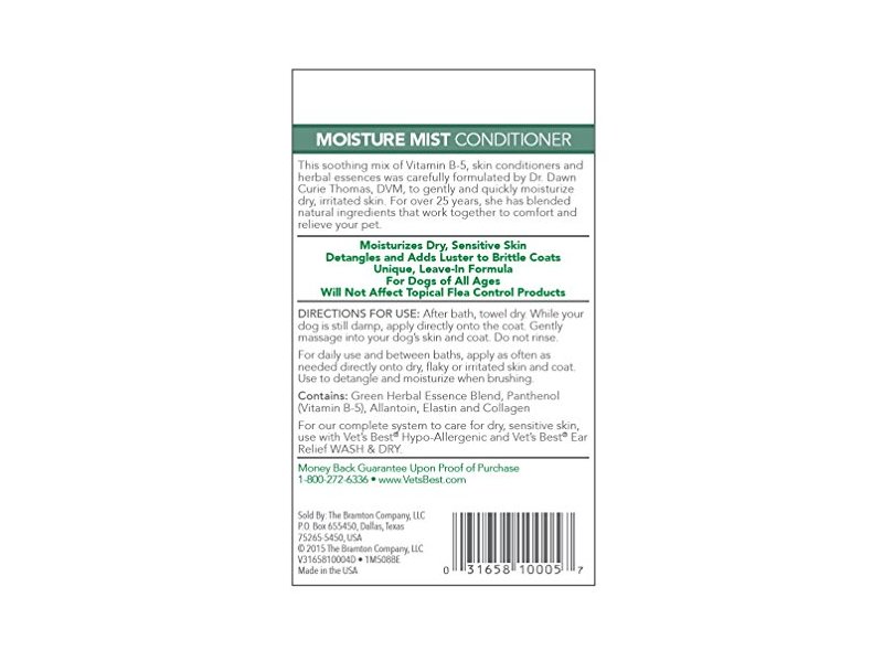 Vet's+Best Moisture Mist Conditioner, 16 fl oz