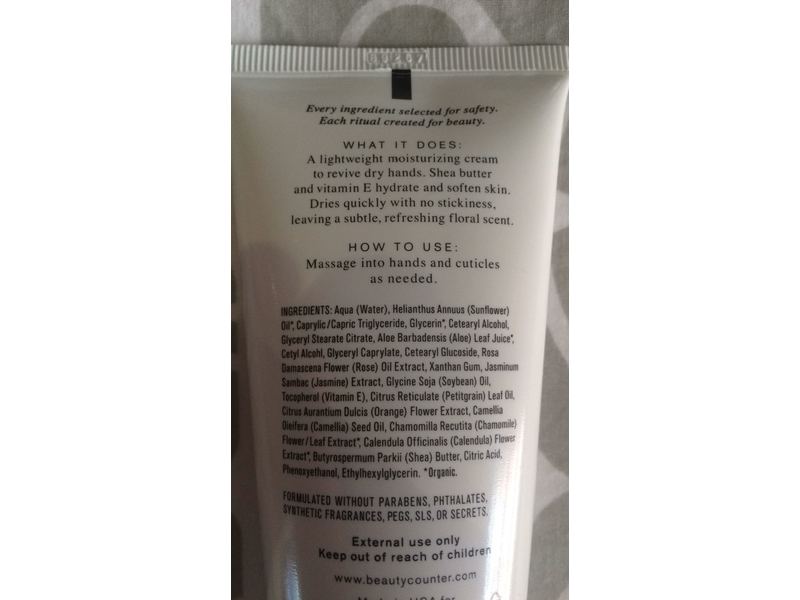 BeautyCounter Hand Cream, Citrus Mimosa, 3 fl oz/89 mL