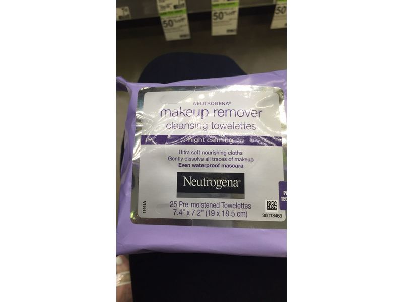 Neutrogena Makeup Remover Cleasing Towelettes, Night Calming, 25 Count