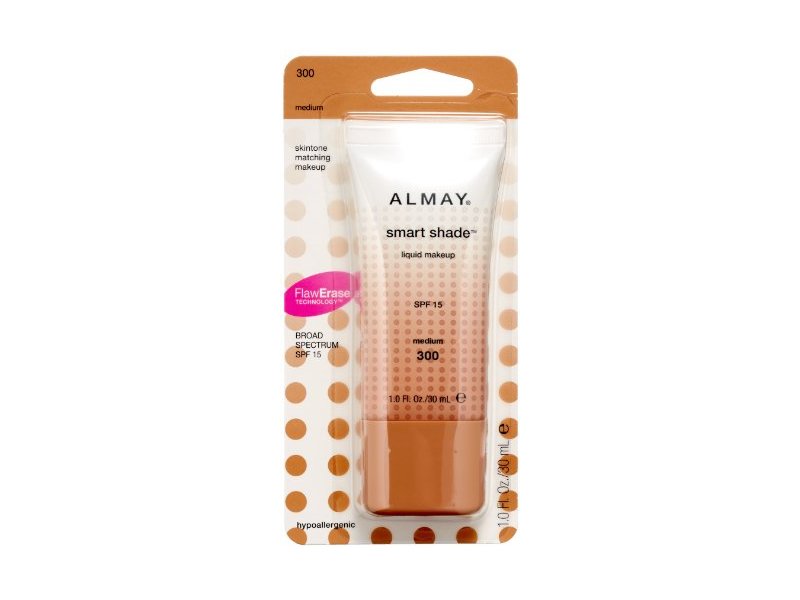 Almay Smart Shade Liquid Makeup, SPF 15, Medium 300, 1 fl oz/30 mL