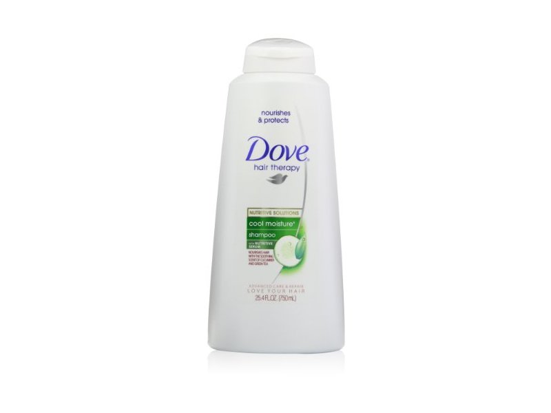 Dove Cool Moisture Shampoo, Cucumber & Green Tea, 25.4 fl oz/750 mL.