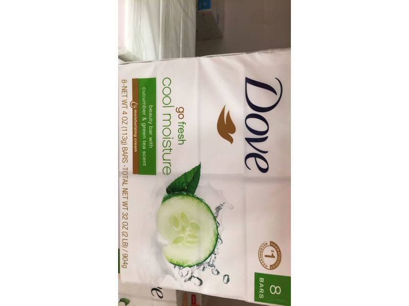 Dove Go Fresh Beauty Bar, Cucumber & Green Tea, 4 oz, Pack Of 8