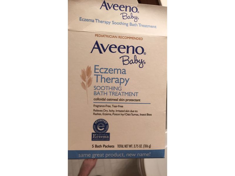 Aveeno Baby Eczema Therapy Soothing Bath Treatment, 3.75 oz/106 g, 5 Count