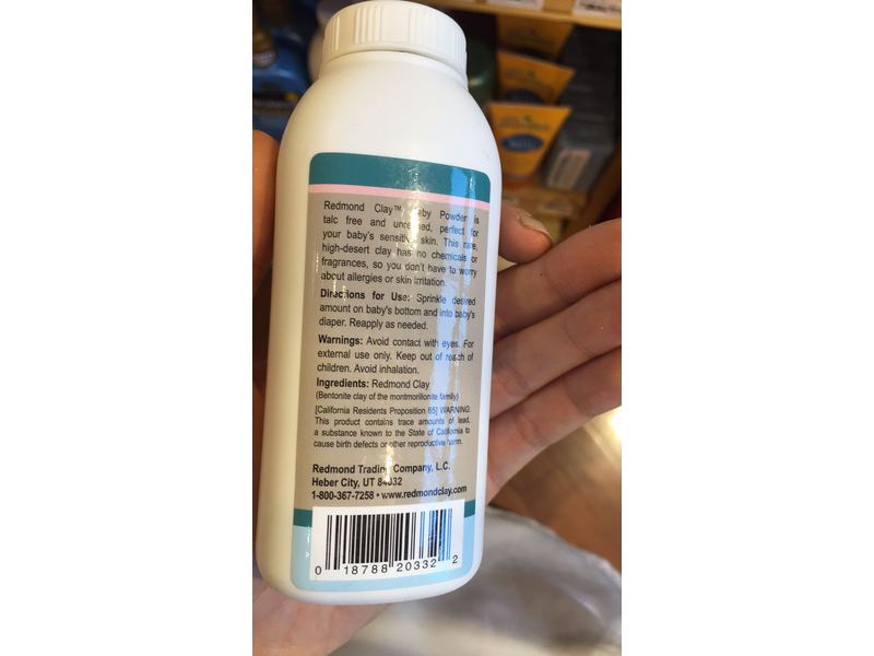 Redmond Clay Baby Powder, 3 oz