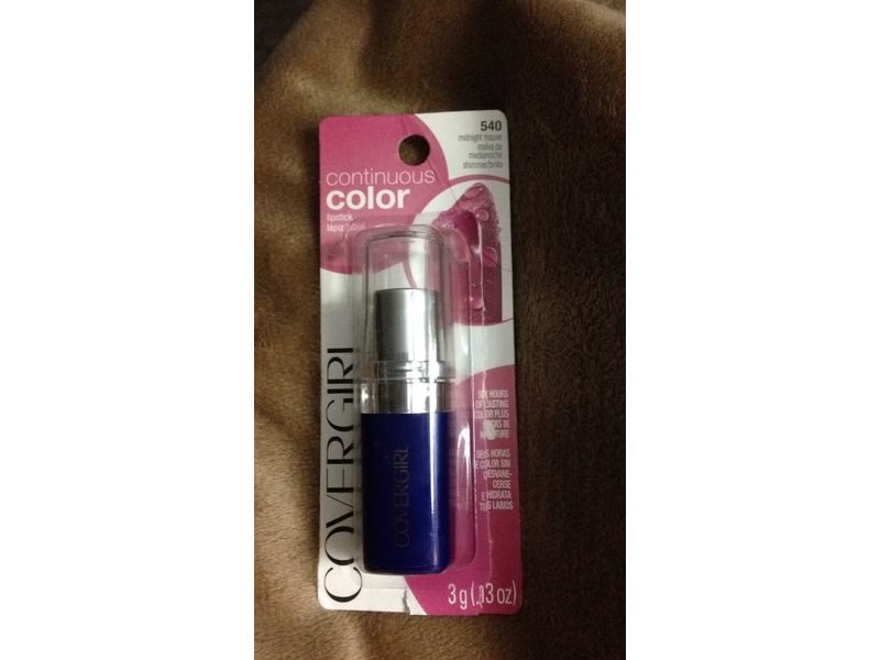 CoverGirl Continuous Color Lipstick, Midnight Mauve 540, .13 oz