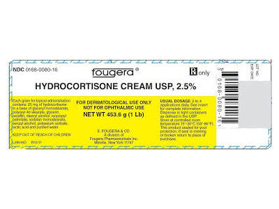 Hydrocortisone Cream USP 2.5%, 28 g, Fougera (RX)