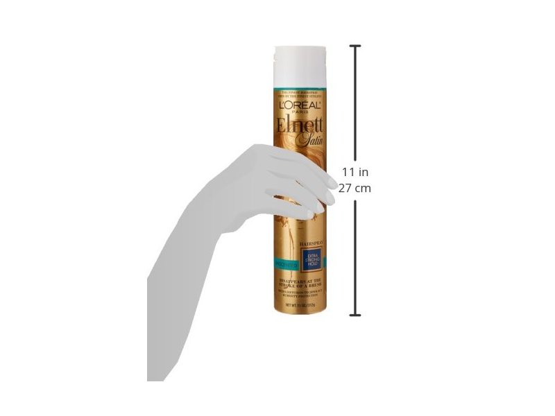L'Oreal Paris Elnett Satin Hairspray Extra Strong Hold, Unscented, 11 oz