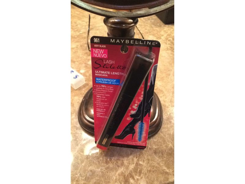 Maybelline Lash Stiletto Ultimate Length Waterproof Mascara, 961 Very Black, 0.22 fl oz.