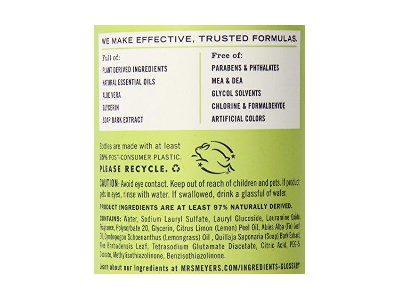 Mrs. Meyer's Clean Day Dish Soap, Lemon Verbena, 16 Fluid Ounce