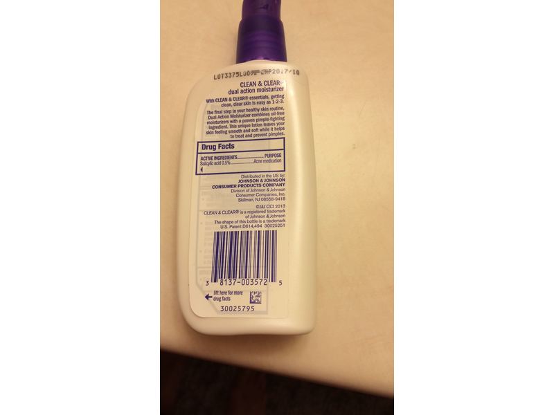 ingredients clean and clear essentials moisturizer