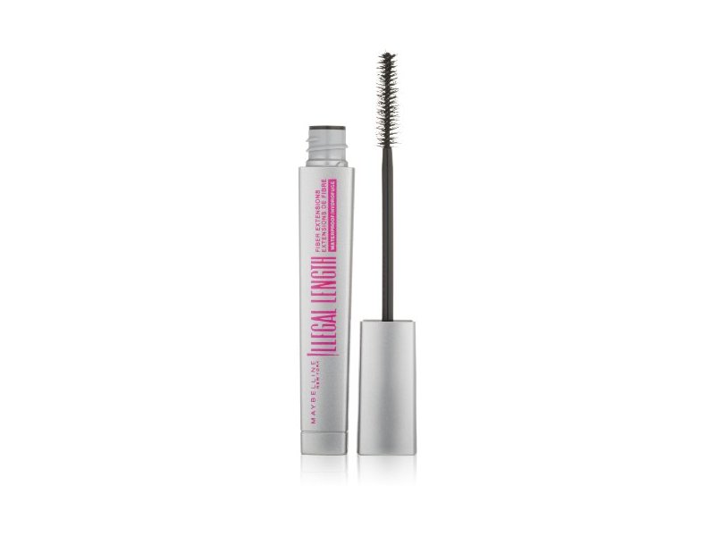 Maybelline Illegal Length Fiber Extensions Waterproof Mascara, 940 Blackest Black, 0.22 fl oz