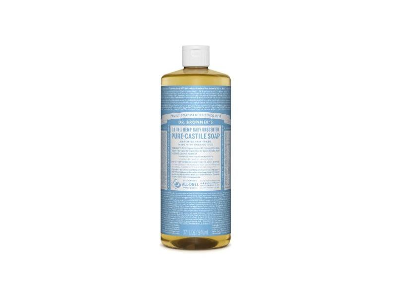 Dr. Bronner's 18in1 Hemp Baby Unscented PureCastile Soap, 32 fl oz