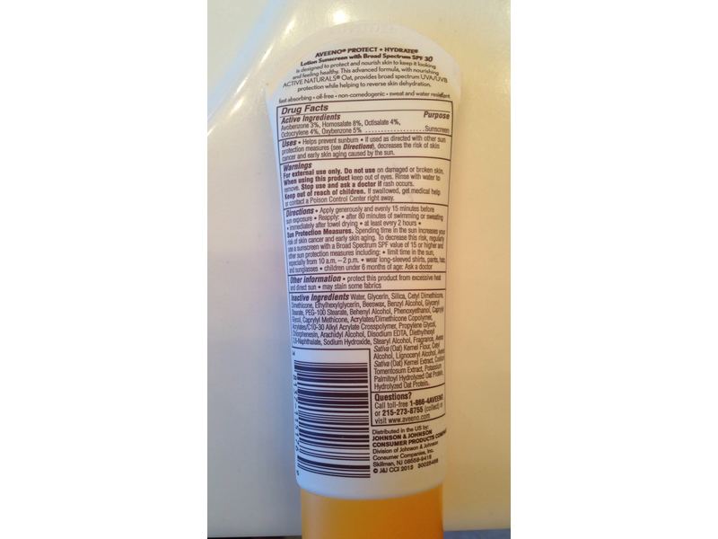 Aveeno Protect + Hydrate Sunscreen Lotion, SPF 50, 3 oz/85 g